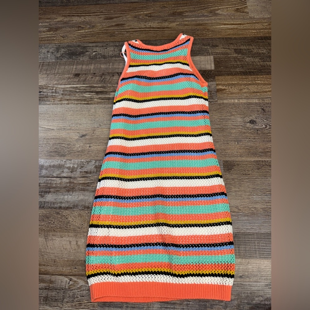 Art Class Girls Knit Stripe Sweater Dress Size L 10-12 Multicolor Sleeveless - Picture 7 of 7